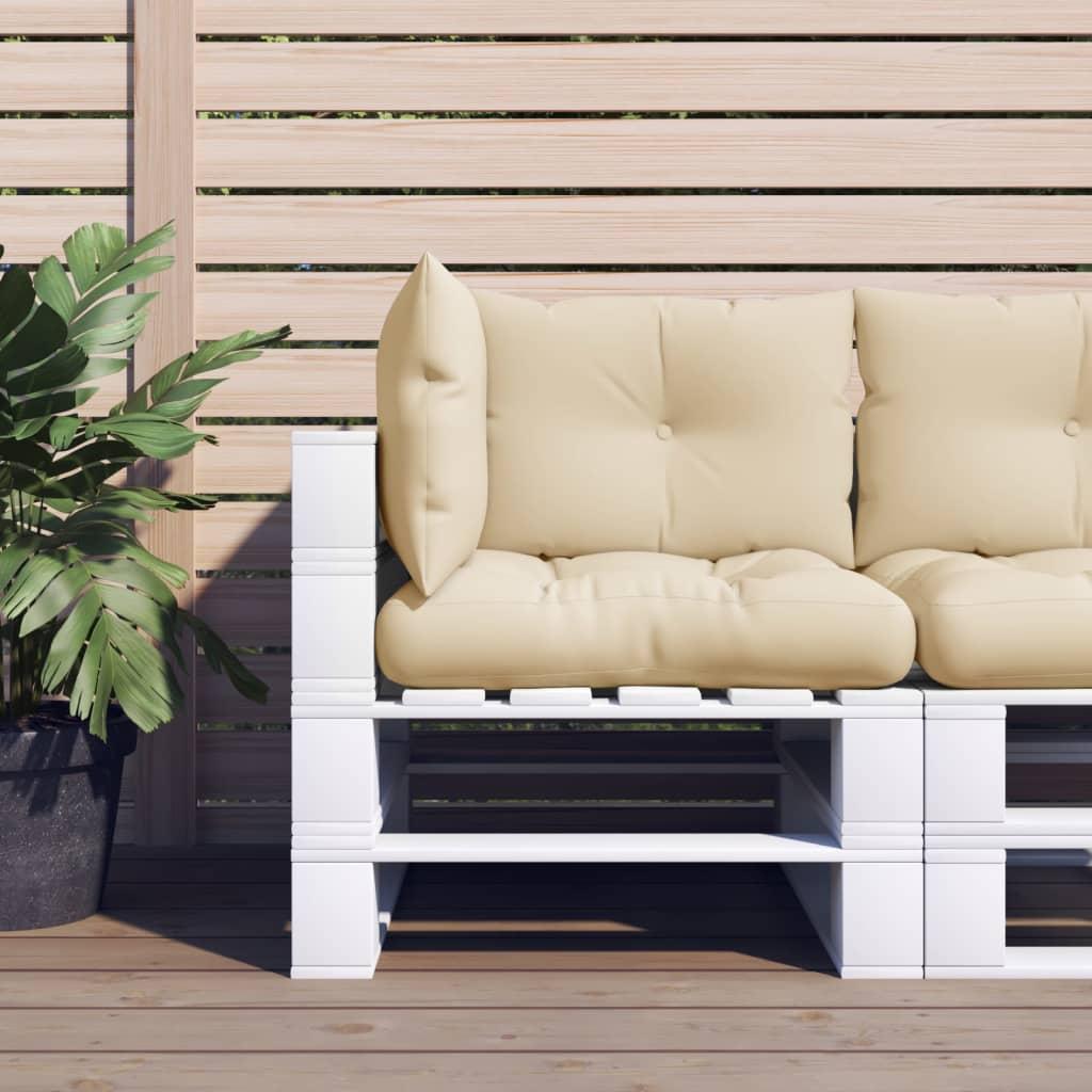 Pallehynder 3 stk. stof beige