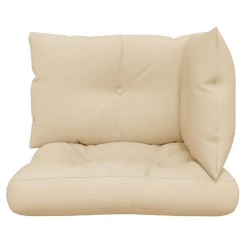 Pallehynder 3 stk. stof beige