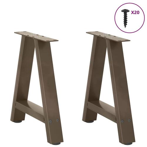 Sofabordben A-formet 2 stk 50x(42-43) cm stål