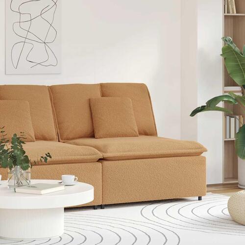 Modulopbygget sofacentermodul med hynder 100 cm beige