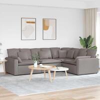 Modulsofa med hynder stof gråbrun