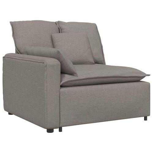 Modulsofa med hynder stof gråbrun