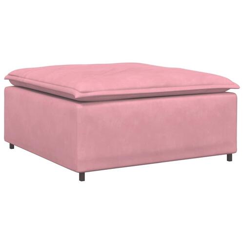 Modulær sofa fodskammel modul 100x100x48 cm lyserød