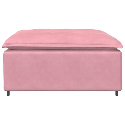 Modulær sofa fodskammel modul 100x100x48 cm lyserød