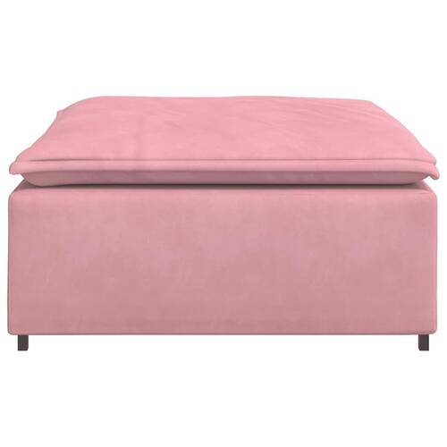 Modulær sofa fodskammel modul 100x100x48 cm lyserød