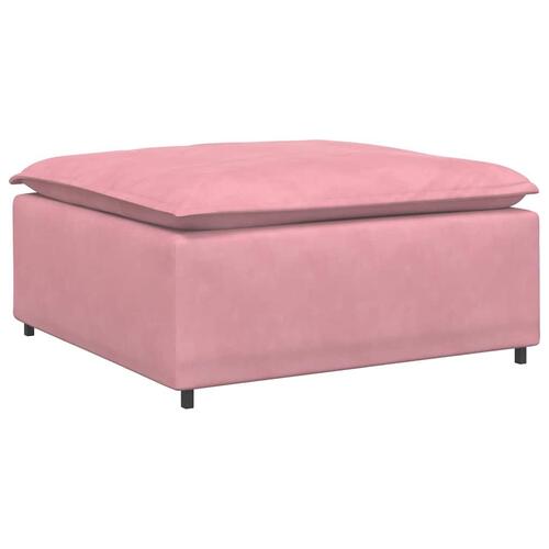 Modulær sofa fodskammel modul 100x100x48 cm lyserød