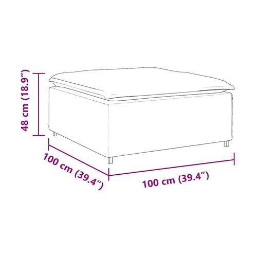Modulær sofa fodskammel modul 100x100x48 cm lyserød