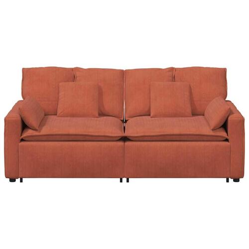 Modulsofa med hynder rød orange