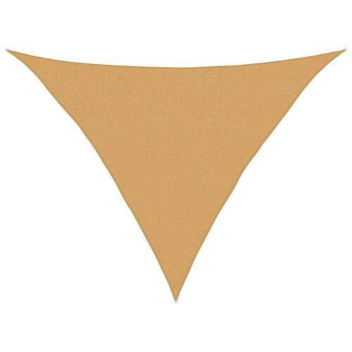 Solsejl 2,5x2,5x3,5 m 160 g/m² trekantet HDPE sandfarvet