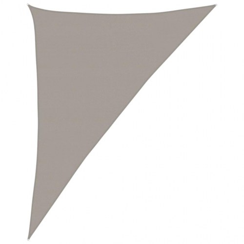 Solsejl 4 x 5 x 6,8 m trekantet HDPE 160 g/m² lysegrå