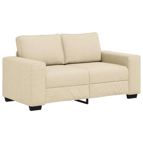 2 personers sofa med hynder stof cremefarvet