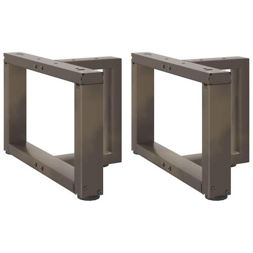 Sofabordben T-formet 2 stk. naturstål 50x25x(30-31) cm stål