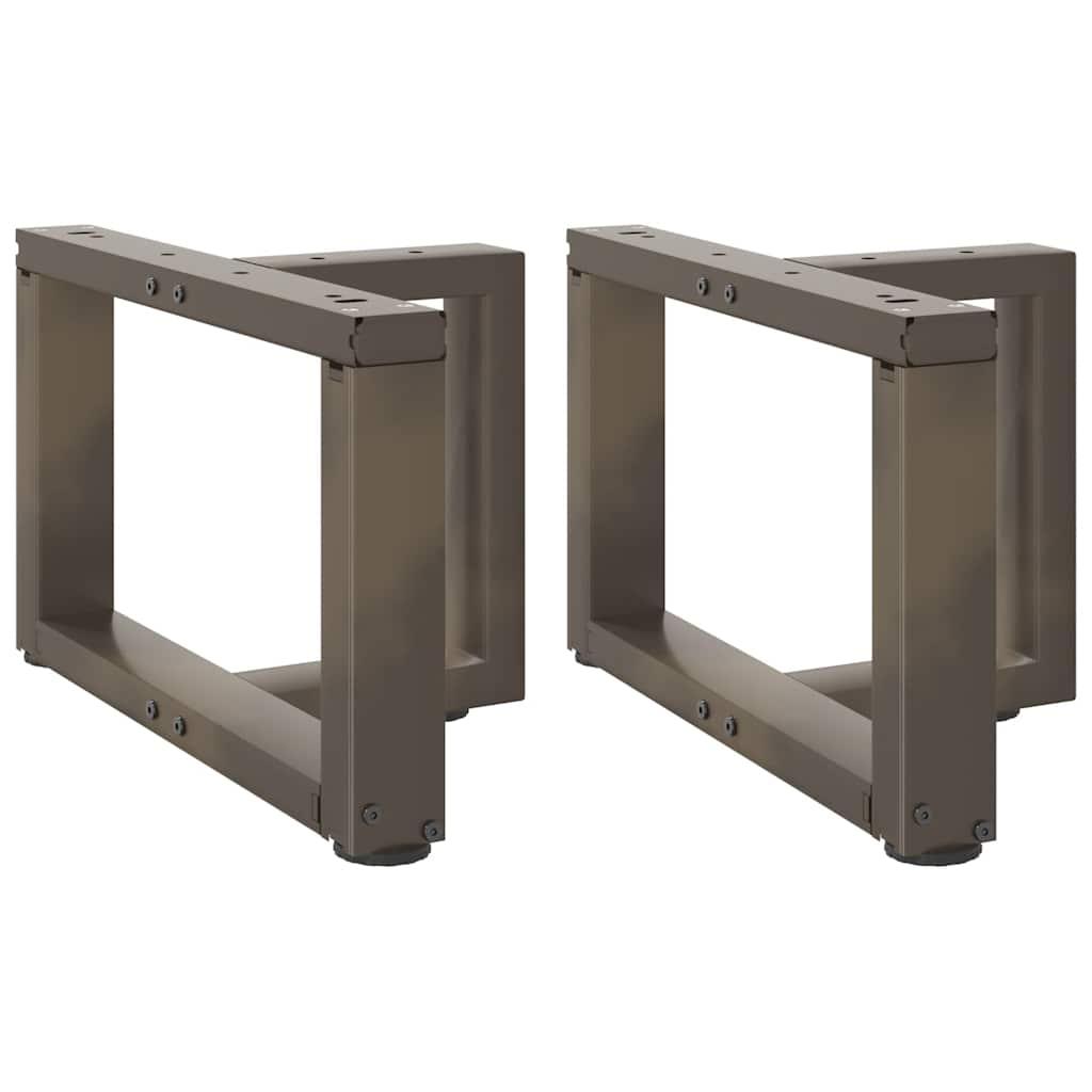 Sofabordben T-formet 2 stk. naturstål 50x25x(30-31) cm stål