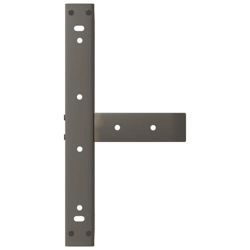 Sofabordben T-formet 2 stk. naturstål 50x25x(30-31) cm stål