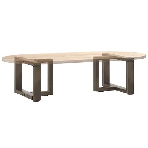 Sofabordben T-formet 2 stk. naturstål 50x25x(30-31) cm stål