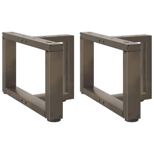 Sofabordben T-formet 2 stk. naturstål 40x25x(30-31) cm stål