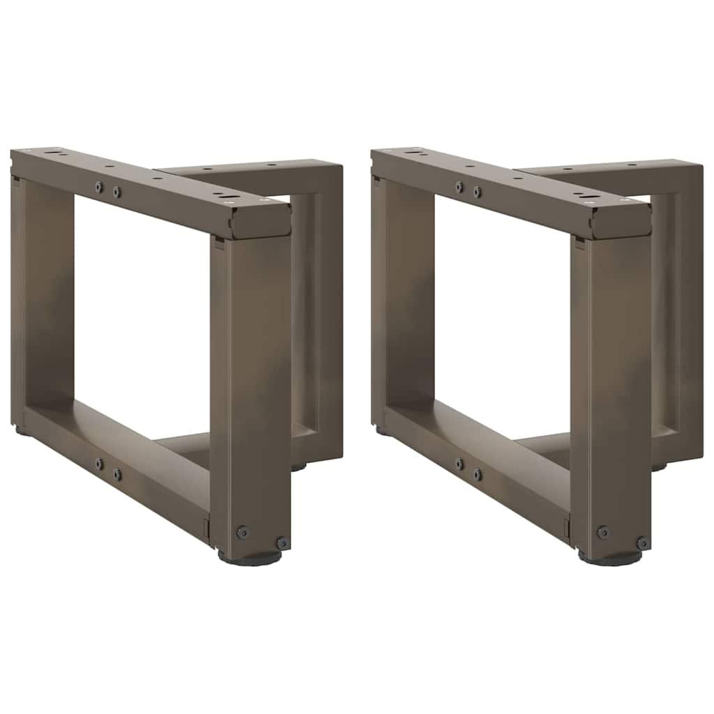 Sofabordben T-formet 2 stk. naturstål 40x25x(30-31) cm stål