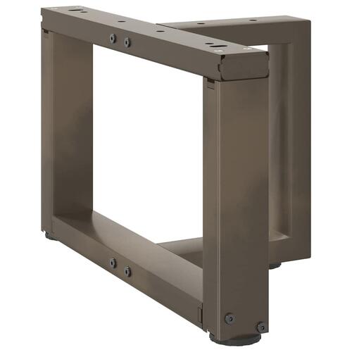 Sofabordben T-formet 2 stk. naturstål 40x25x(30-31) cm stål