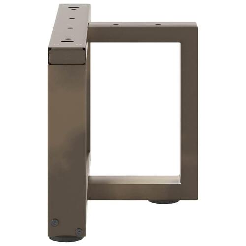 Sofabordben T-formet 2 stk. naturstål 40x25x(30-31) cm stål