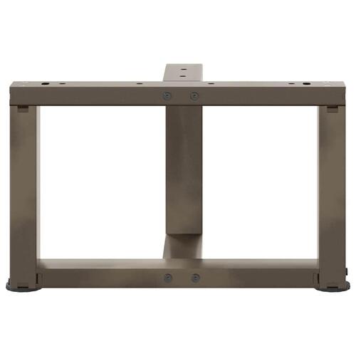 Sofabordben T-formet 2 stk. naturstål 40x25x(30-31) cm stål