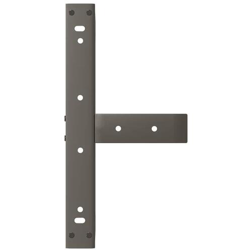Sofabordben T-formet 2 stk. naturstål 40x25x(30-31) cm stål