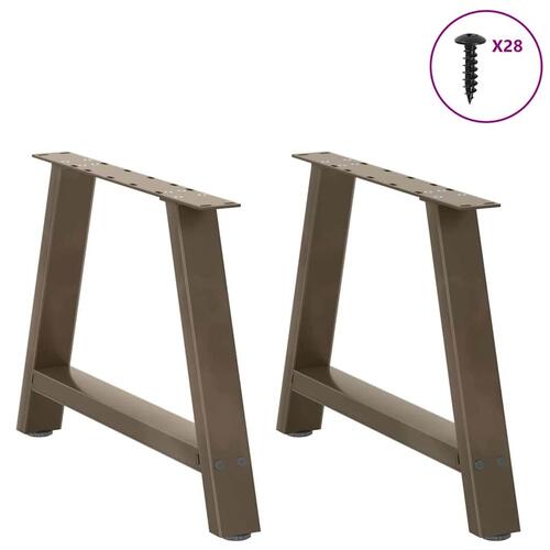 Sofabordben A-formet 2 stk 70x(42-43) cm stål