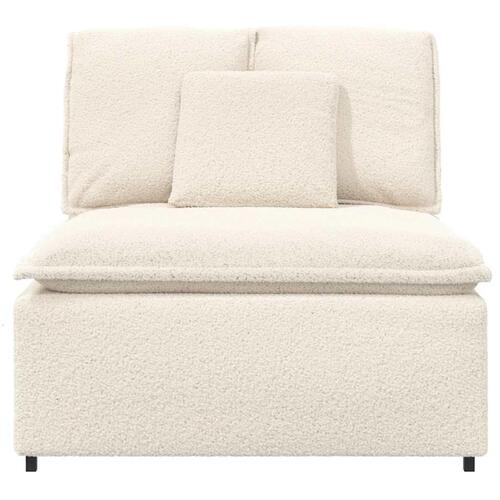 Modulopbygget sofacentermodul med hynder 100cm cremefarvet