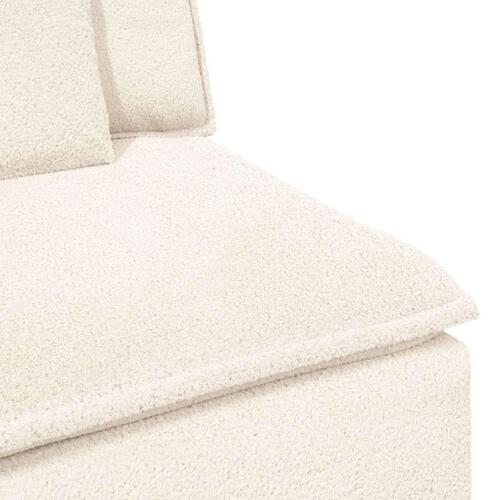 Modulopbygget sofacentermodul med hynder 100cm cremefarvet