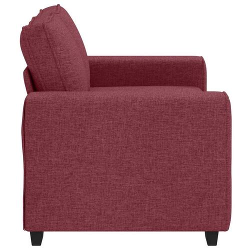 2-personers sofa 120 cm stof vinrød