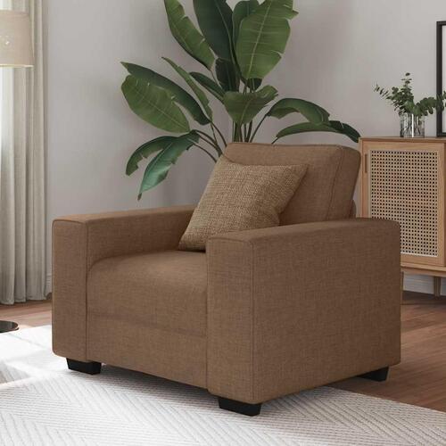 Lænestol 60 cm stof brun