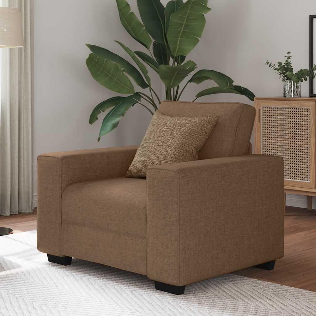 Lænestol 60 cm stof brun