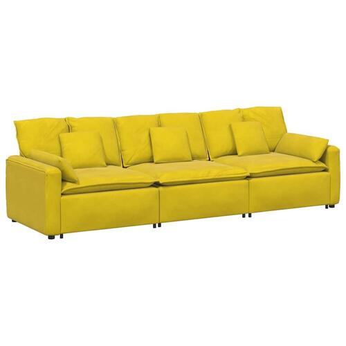 Modulsofa med hynder gul