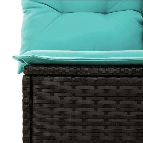 Sofasæt til haven 10 dele med hynder polyrattan sort