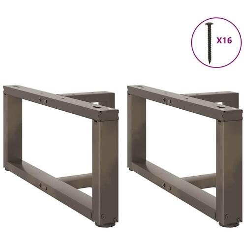 Sofabordben T-formet 2 stk. naturstål 60x25x(30-31) cm stål