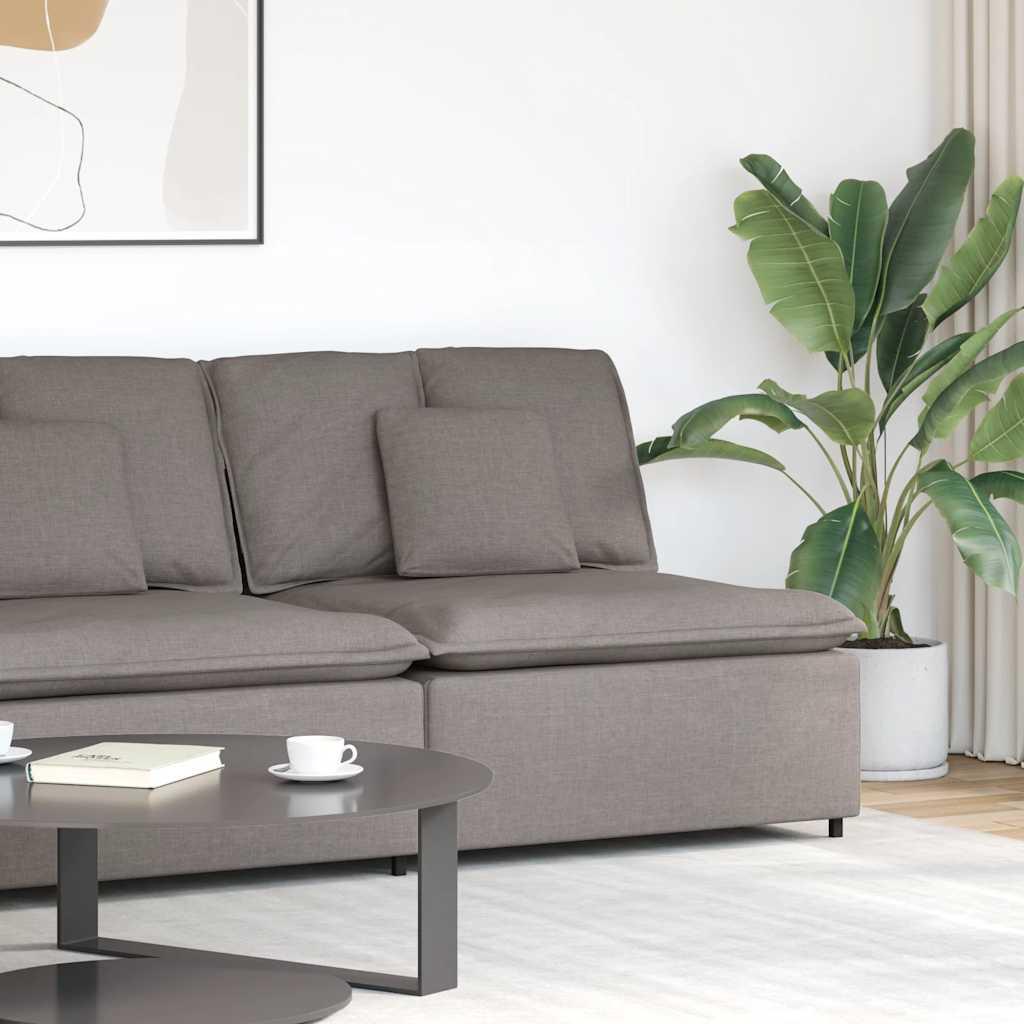 Modulopbygget sofacentermodul med hynder 100 cm gråbrun