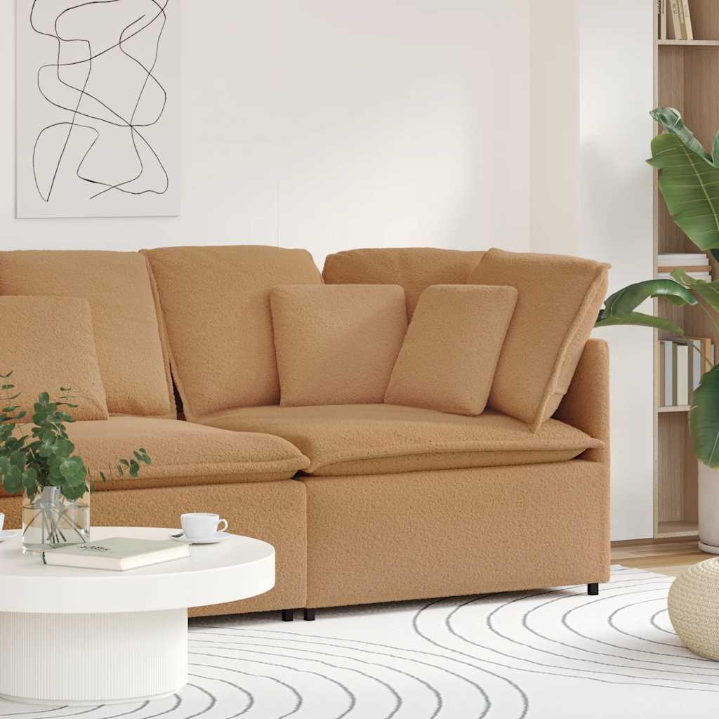 Modulsofa hjørnemodul med hynder 100 cm beige