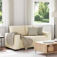 2-personers sofa 120 cm stof cremefarvet
