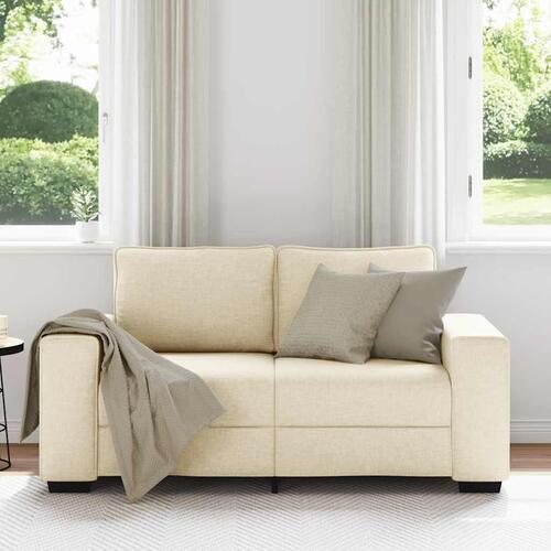 2-personers sofa 120 cm stof cremefarvet