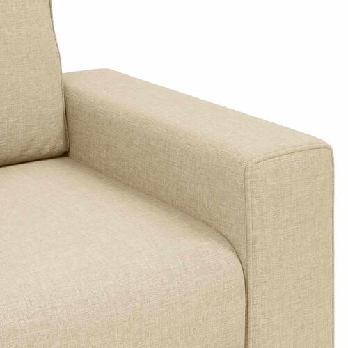 2-personers sofa 120 cm stof cremefarvet