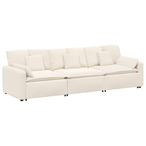Modulsofa med hynder cremefarvet