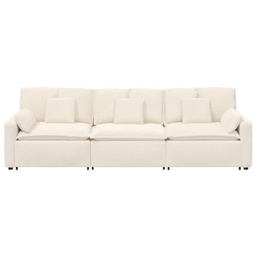 Modulsofa med hynder cremefarvet