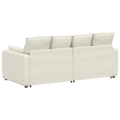 Modulsofa med hynder cremefarvet