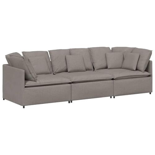 Modulsofa med hynder stof gråbrun