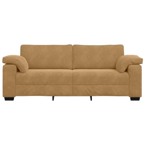 3-personers sofa 178 cm fløjl brun