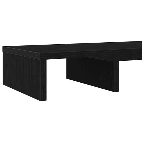 Skærmholder 80x24x10,5 cm justerbar sort egetræsfarve