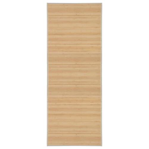 Gulvtæppe 80x200 cm bambus naturfarvet
