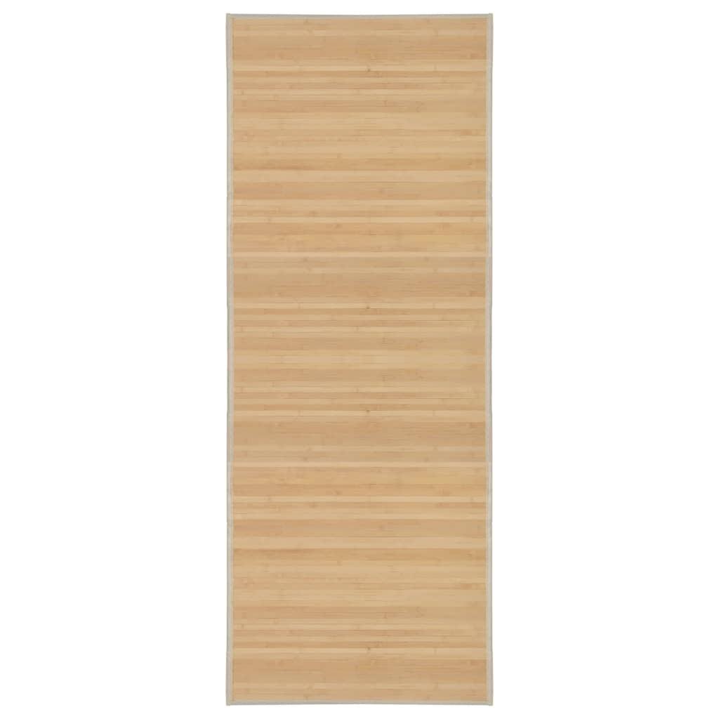 Gulvtæppe 80x200 cm bambus naturfarvet
