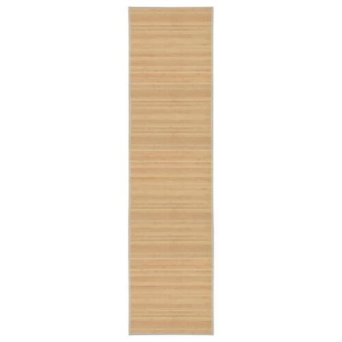 Gulvtæppe 80x300 cm bambus naturfarvet