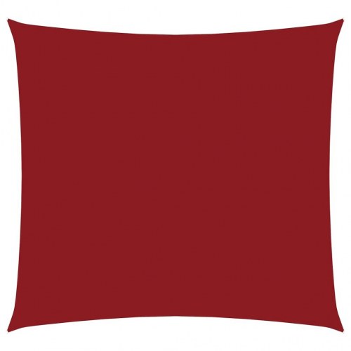 Solsejl 5 × 5 m firkantet i oxfordstof - rød