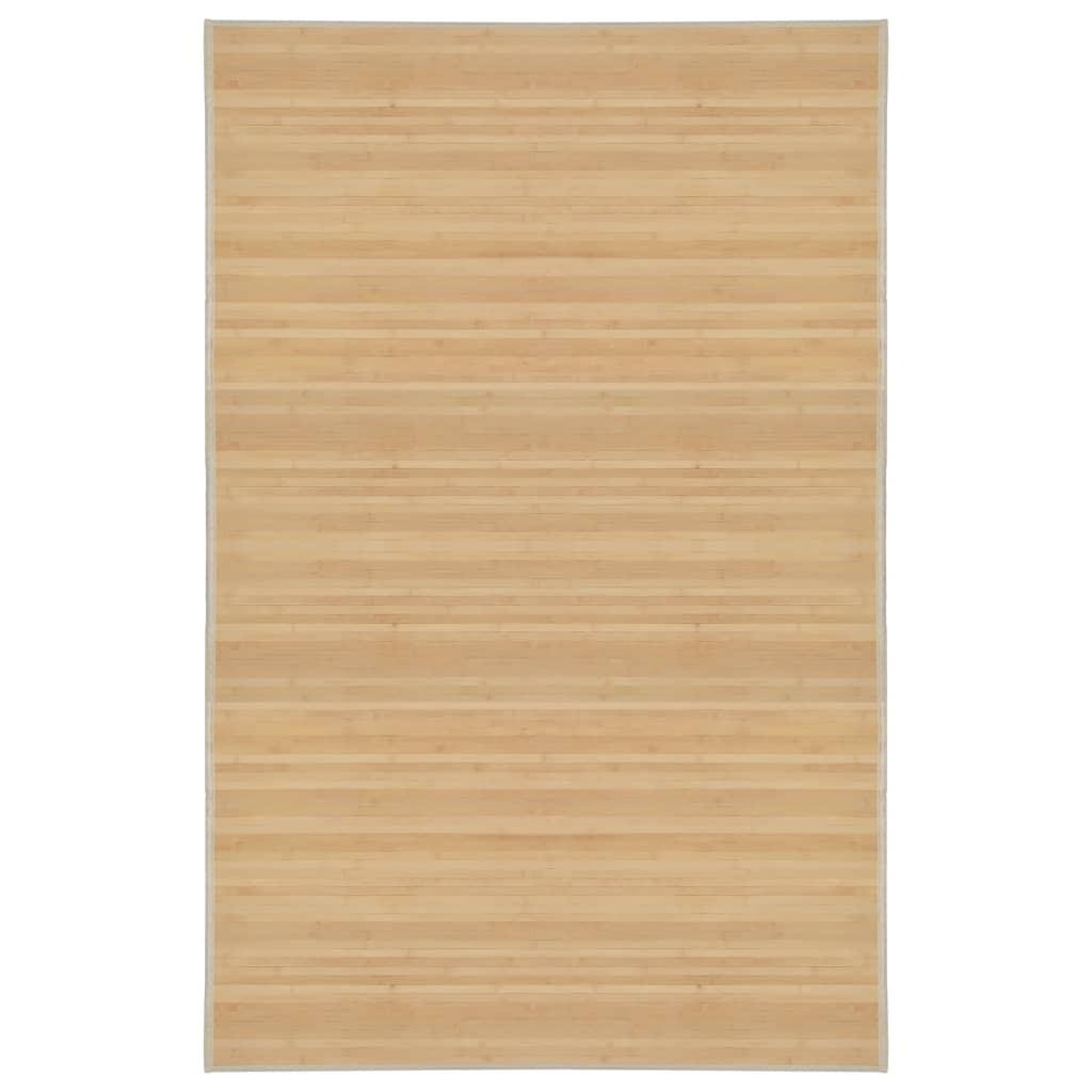 Gulvtæppe 100x160 cm bambus naturfarvet